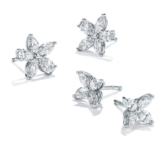 a pair of earrings from Tiffany & Co.
